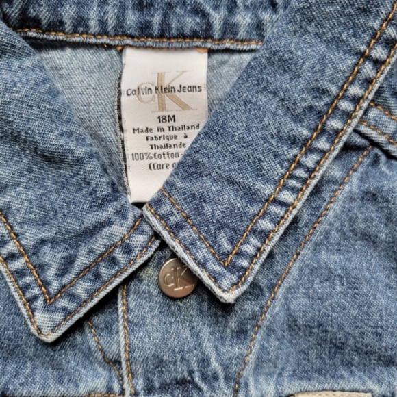 Vintage, Calvin Klein Jeans, Denim Jacket, 18 Months, Vintage Stonewash Blue - Picture 4 of 7